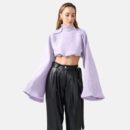 Cropped Lilac Rib Knit Jumper Way07