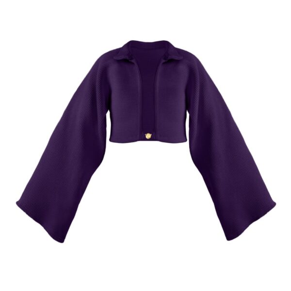 Purple Rib Knit Sweater Way06