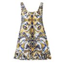 Blue Gold Pure Silk Slip Mini Dress  Way03
