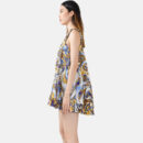 Blue Gold Pure Silk Slip Mini Dress  Way03